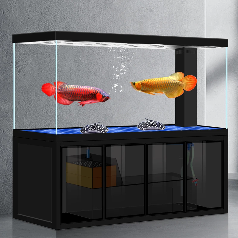 

Oversized Bottom-Filtration Tank Luxury Light-Style Aquarium for Living Room, Office & Home No Water Change Required