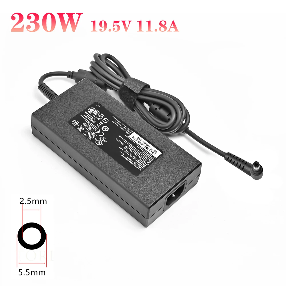 

For Chicony 19.5V 11.8A A12-230P1A A17-230P1A A230A012L 230W AC Adapter Charger For MSI P65 CREATOR GS75 STEALTH Laptop