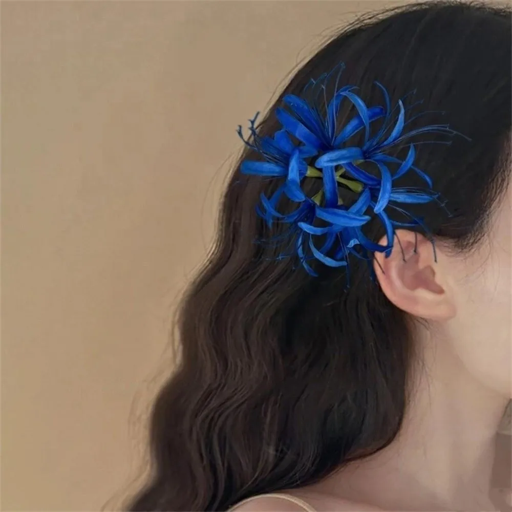 

Lycorisradiata Flower Hair Clip Cloth Korean Style Simulation Flower Hairpins Wedding Headdress Hair Fork Hanfu Hair Stick Hanfu