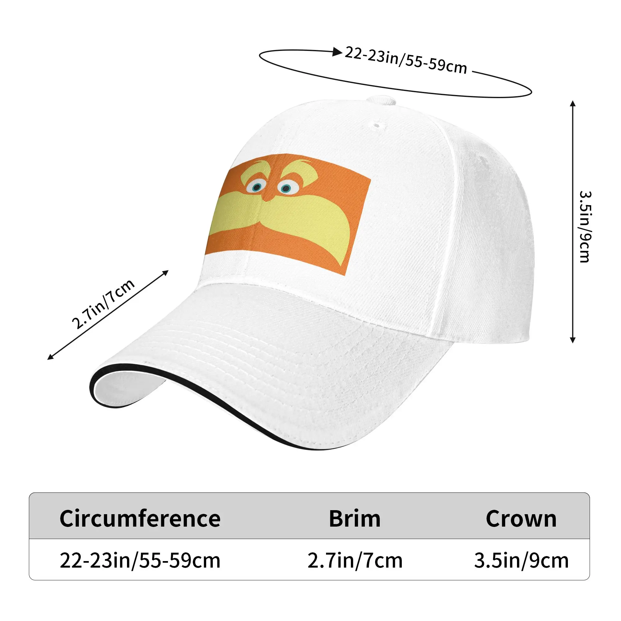 Lorax I Speak For The Trees Cap Casual Baseball Caps Adjustable Hat Hip Hop Summer Unisex Baseball Hats Customizable