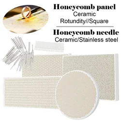 Honeycomb ceramic welding plate round/square ceramic honeycomb plate honeycomb ceramic special needle welding casting tools