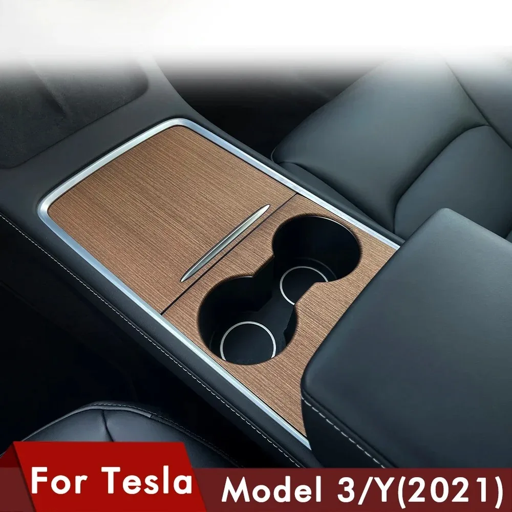 Protezione della copertura della console centrale per Tesla Model 3/Y Adesivo avvolgente per pannello di controllo centrale Adesivi decorativi