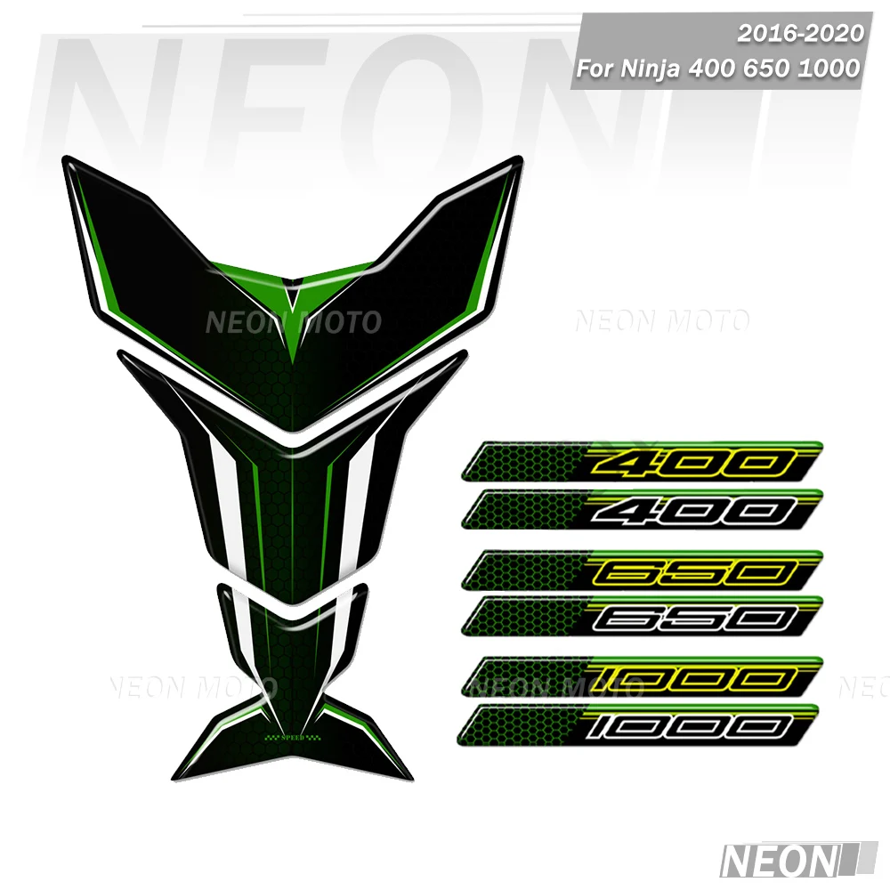 

3D Motorcycle Body Fuel Tank Pad Protector Stickers 3D Decal Accessories For Ninja 400 650 1000 2016 - 2020