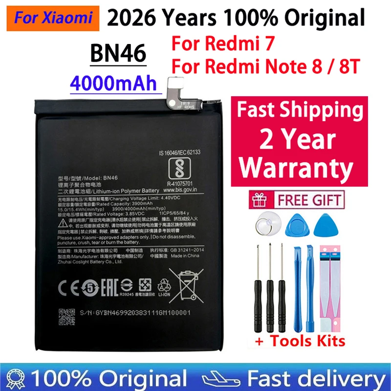 Original BN53 BN54 BN55 BN59 BN62 BN46 BN4A Battery For Xiaomi Redmi Note 7 8 8T 9 9T 9S 10 10S 10X 4G 5G Pro POCO M3 Batteries image 5