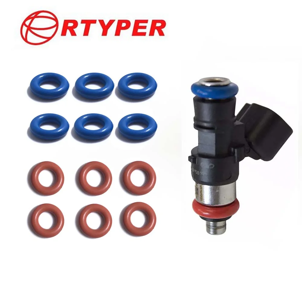 6 Sets Fuel Injector Repair Kit Oring FKM For Ford Mercury Explorer Mazda CX-9 Lincoln 3.5L 3.7L  0280158191 BR3Z9F593B