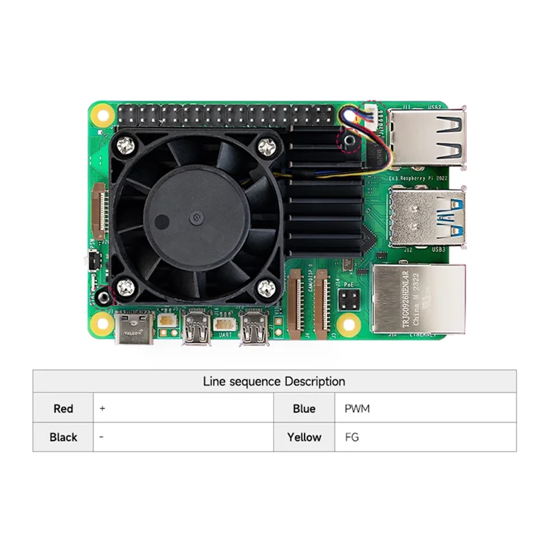 

Прочный алюминиевый корпус для Raspberry Pi 5, активный кулер с самодельным дизайном, черный корпус с пассивным охлаждением и вентилятором ШИМ, радиаторы, F