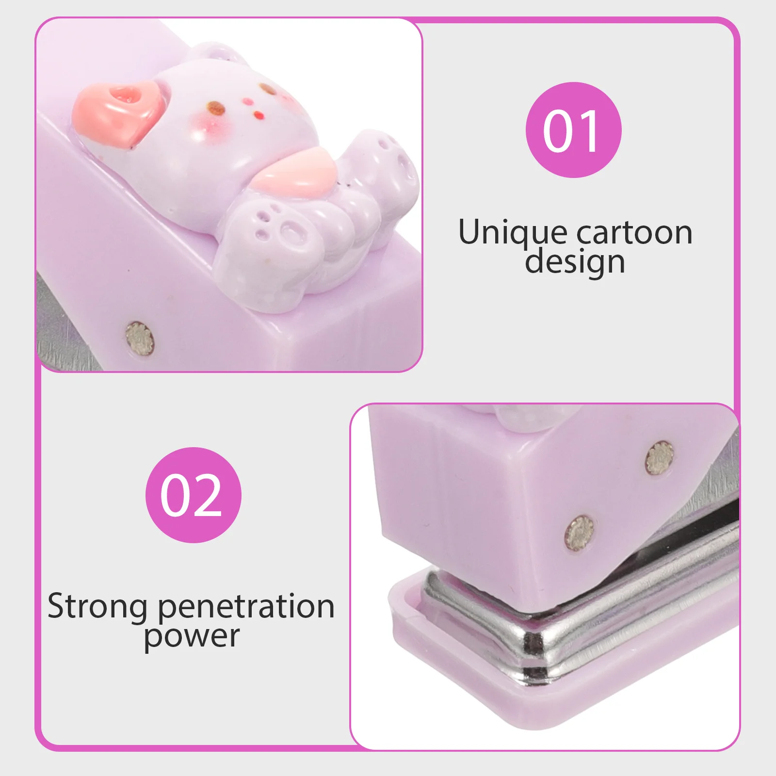 

Ergonomic Single Hole Puncher for Office School Home Durable Plastic Resin Metal Material Easy Operation Non-Slip Design Paper