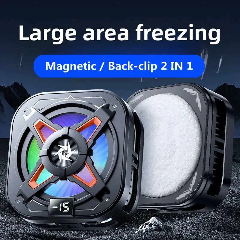 SL54 SL59 Mobile Phone PUBG Game Cooler Magnetic/ Back-clip Semiconductor Freeze Cooling Fan Radiator for IOS Android Universal