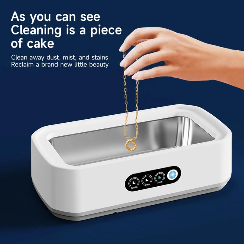 Xiaomi Ultrasonic Cleaning Machine 50,000Hz Glasses Cleaning Machine Large Capacity 650ML Jewelry Braces Professional Cleaner