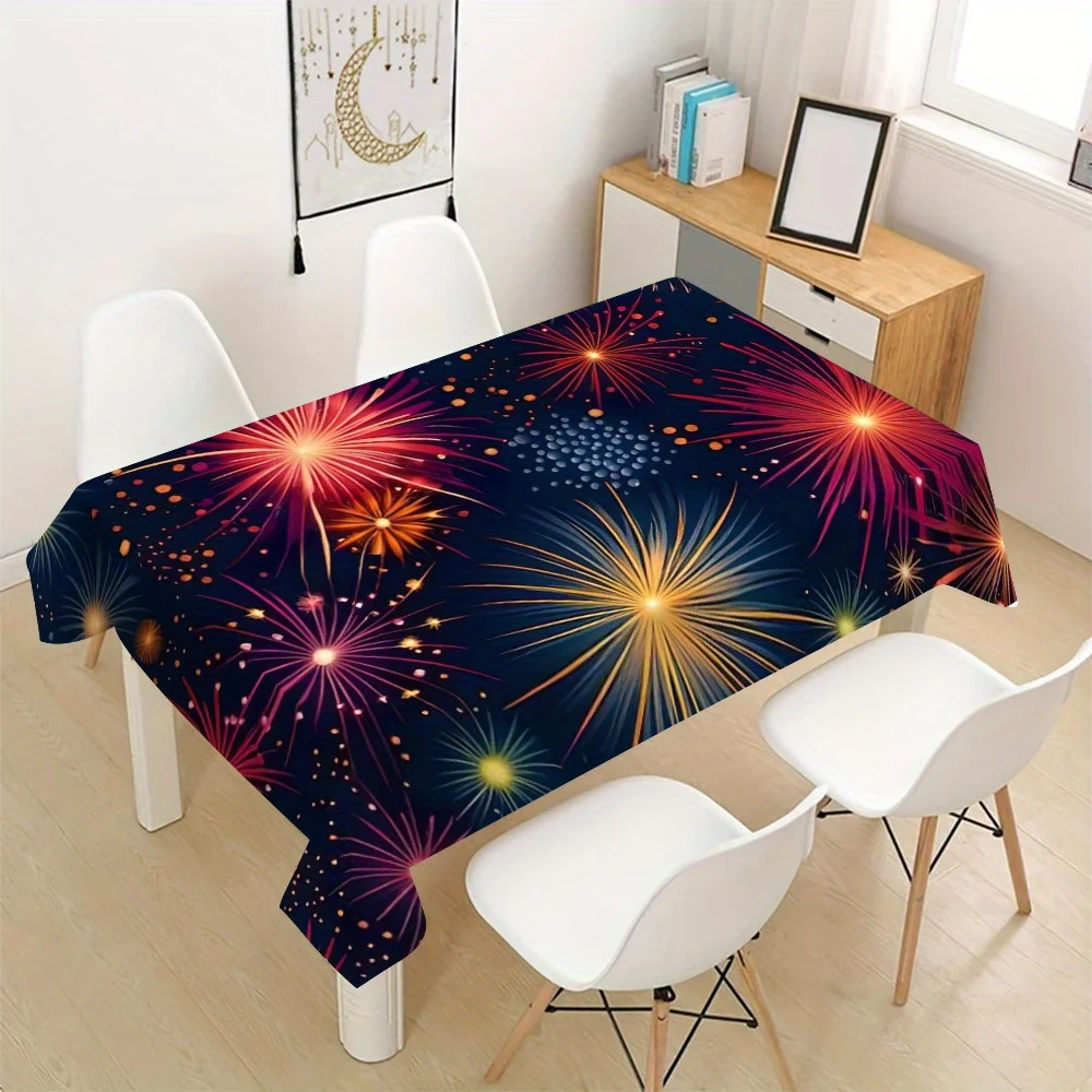 Vibrant Tablecloth Restaurant Party Decoration Waterproof Spill-proof Tablecloth
