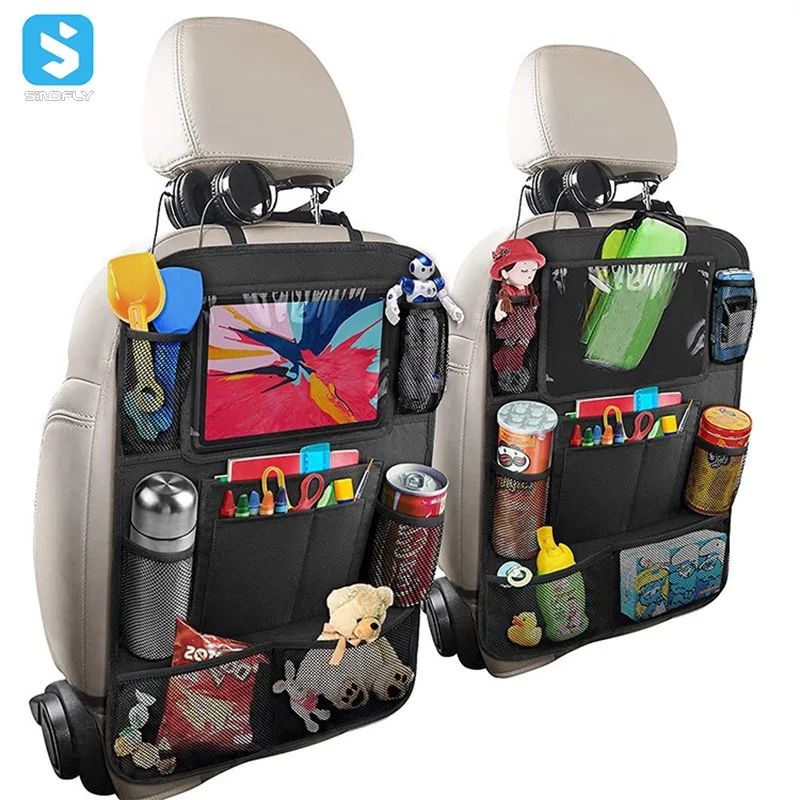 Car Seat Back Organizer Protector Cover for Children Anti-Mud Auto Seat Cover Cushion Anti-Kick Mat Universal Car Storage Bag