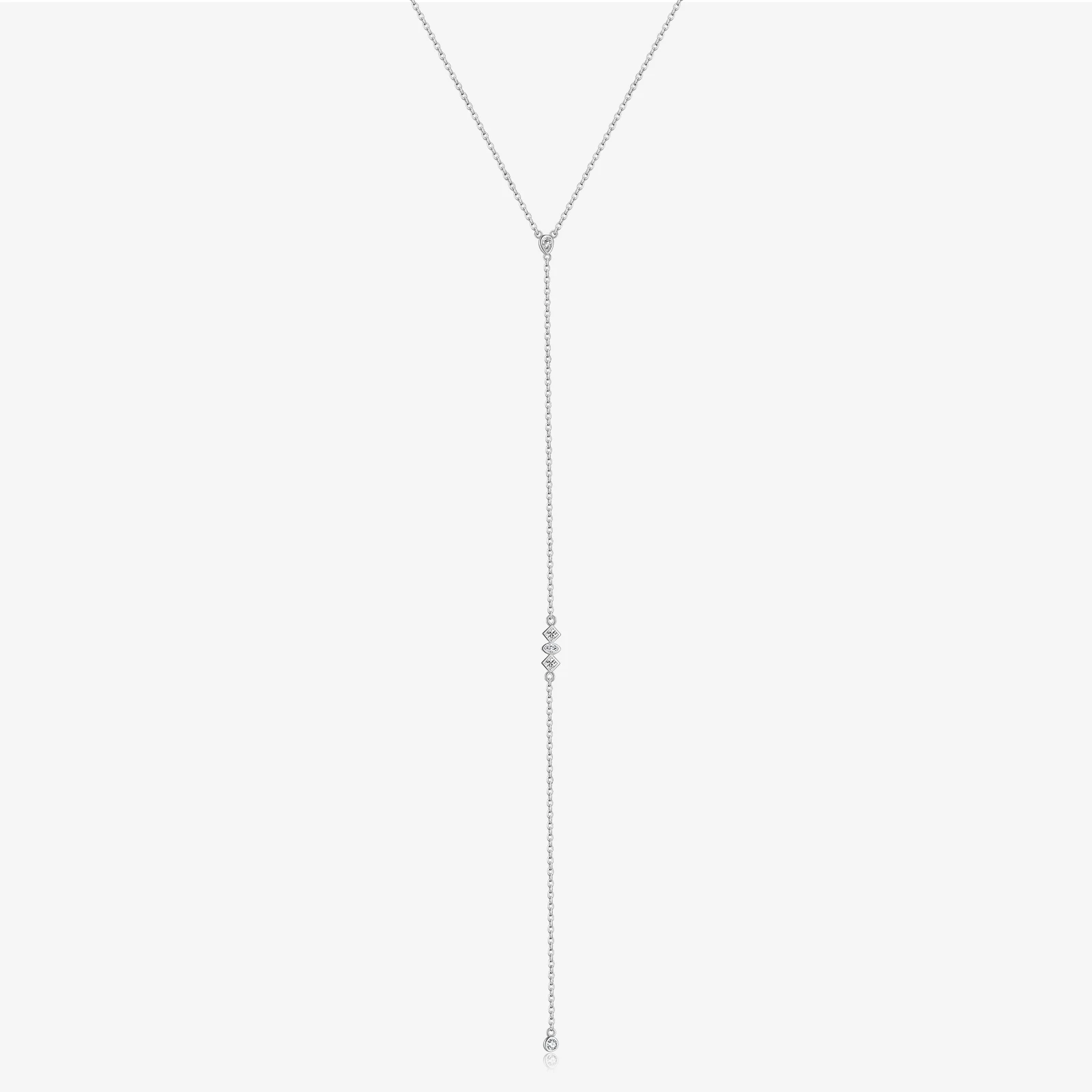 VEWANT Kobiety 925 Sterling Silver Długi łańcuch Cyrkonia Predant Naszyjnik 2024 Fine Fashion Luksusowa moda Drobny prezent Biżuteria imprezowa