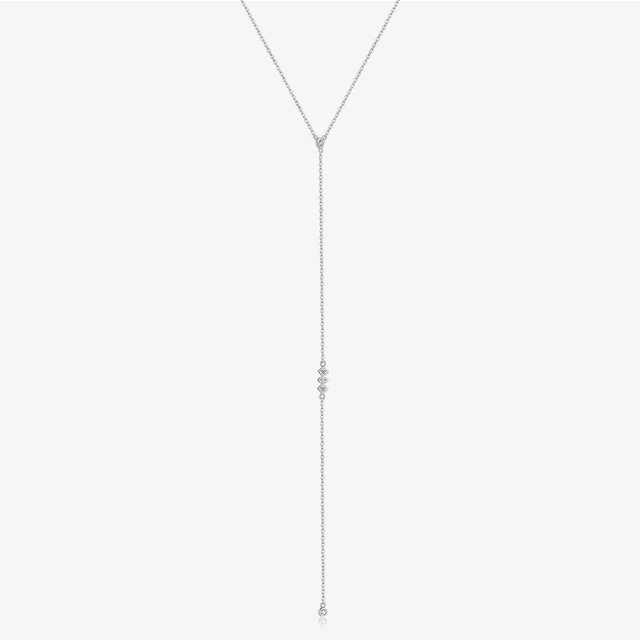 VEWANT Kobiety 925 Sterling Silver Długi łańcuch Cyrkonia Predant Naszyjnik 2024 Fine Fashion Luksusowa moda Drobny prezent Biżuteria imprezowa