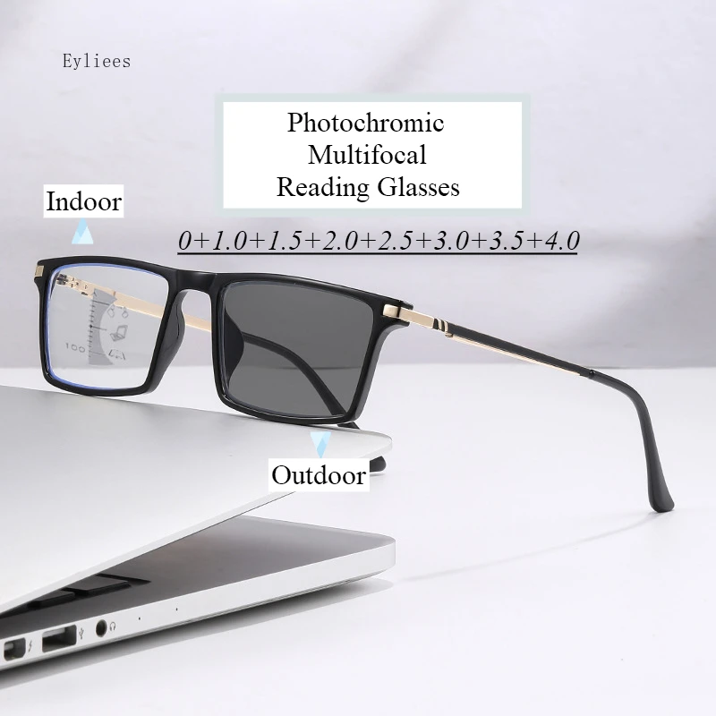 Новые модные фотохромные мультифокальные очки для чтения TR90, уличные бифокальные солнцезащитные очки, спортивные антисиние очки для ближнего и дальнего света Gafas