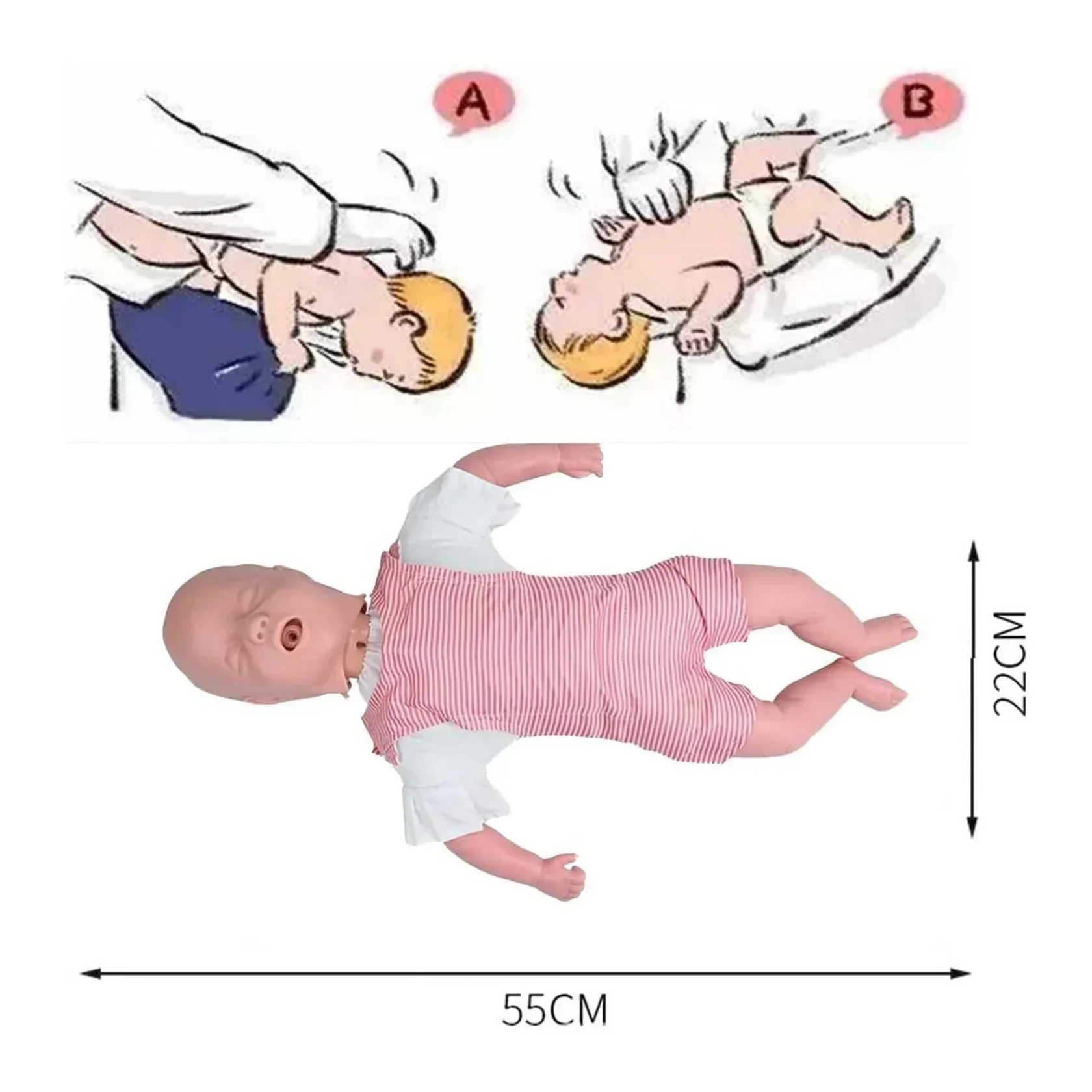 Infant Airway Obstruction Training Manikin CPR Choking Manikin First aid training Simulator CPR Training Manikin Teaching Tool