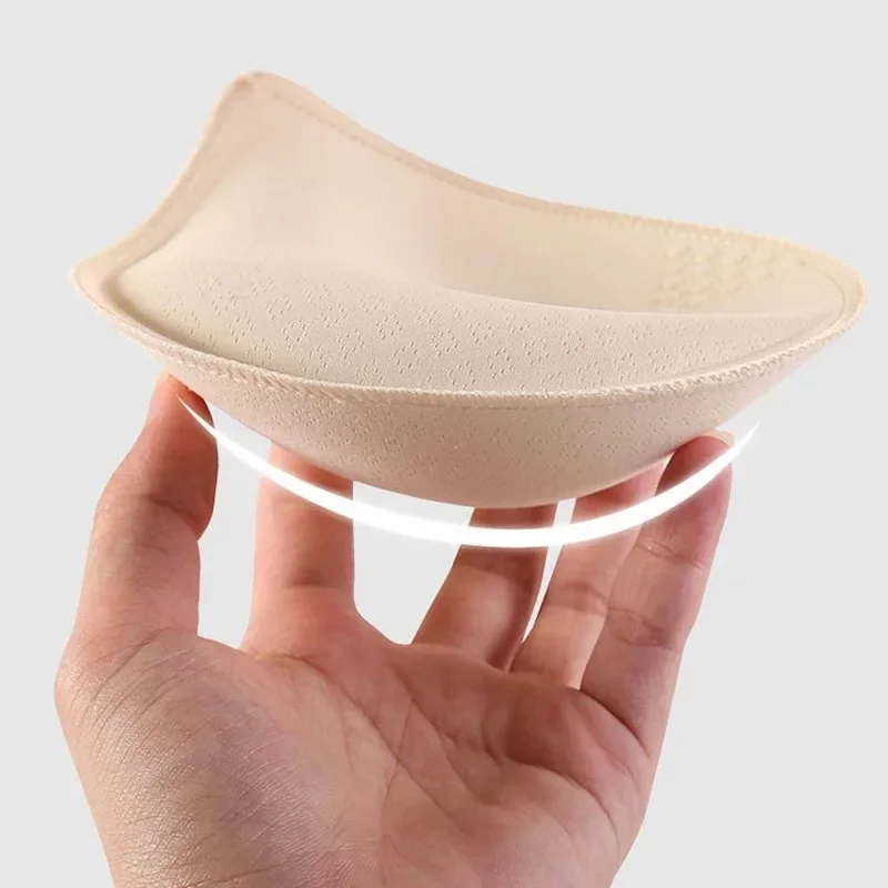 5/6cm de espessura push up sutiã almofadas inserções roupa interior feminina elevador de mama respirável esponja acolchoada sutiã forro maiô sutiã inserção