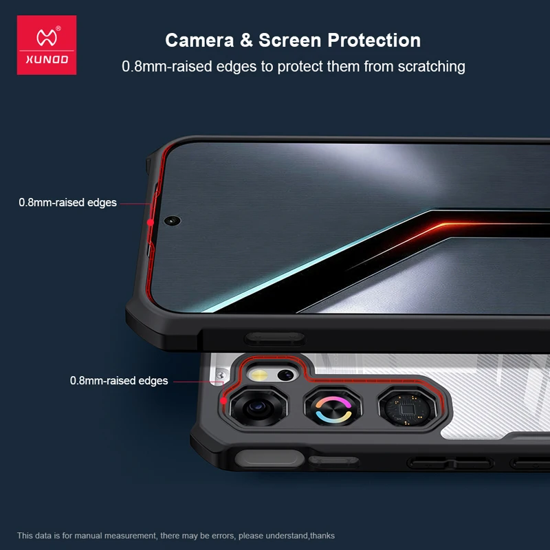 Etui XUNDD z magnetycznymi poduszkami powietrznymi, odporne na wstrząsy, przezroczyste PC+TPU z ochroną aparatu do ZTE Nubia Neo 5 GT 5G / Nubia Neo5 GT — zdjęcie produktu 4