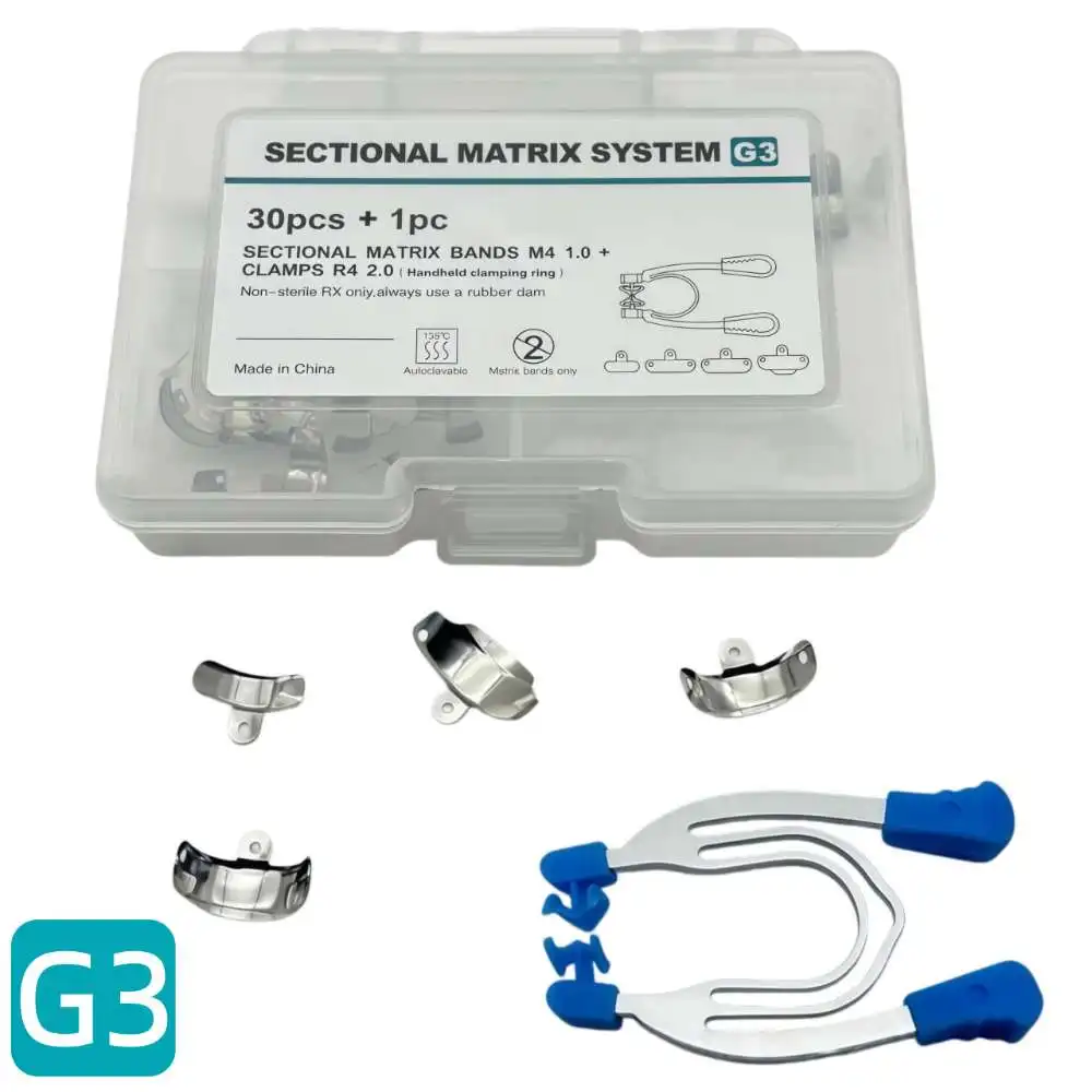 

Dental Matrix Bands Sectional Matrix System G3 Sectional Contoured Matrices Resin Clamping Ring Metal Matrices Dentist Tools