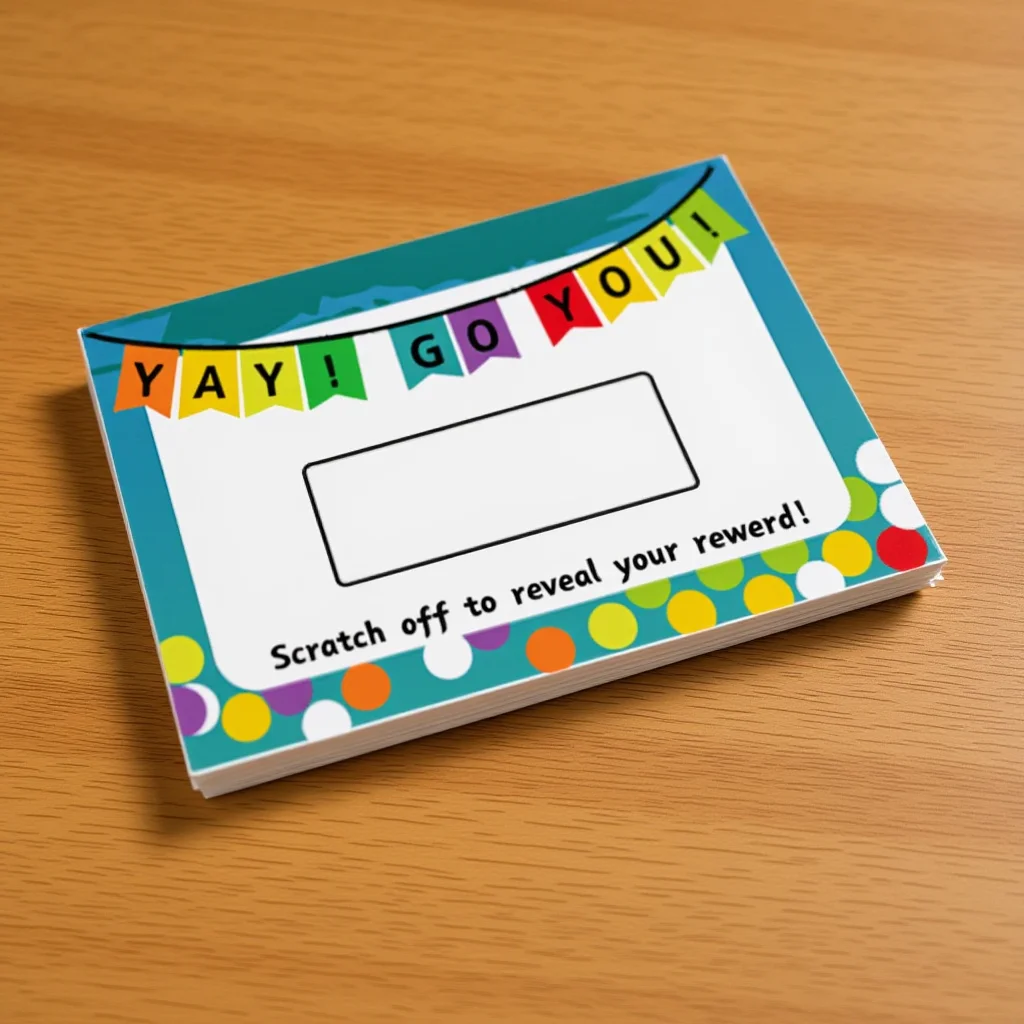 

100 Sheets Scratch Off Stickers Small Silver Peel and Stick DIY Scratch Cards for Fun Reward Prizes Wedding Birthday Christmas