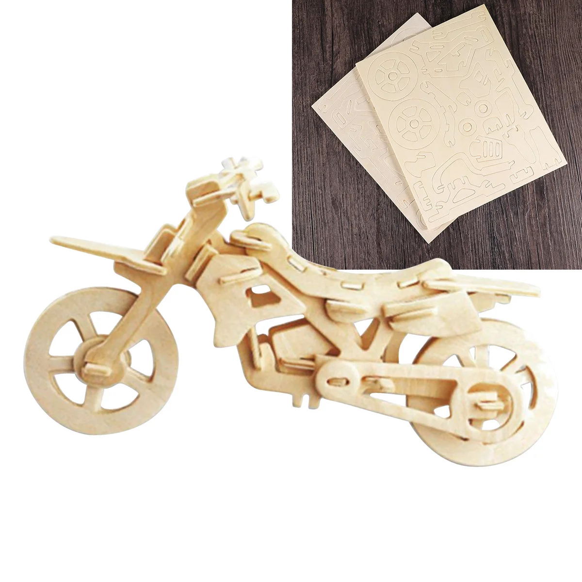 3D-Geländewagen-Puzzles, Holz-DIY-Puzzle für alle Altersgruppen, lebensechtes Aussehen, glatte, robuste Zapfenstruktur, dekorativ
