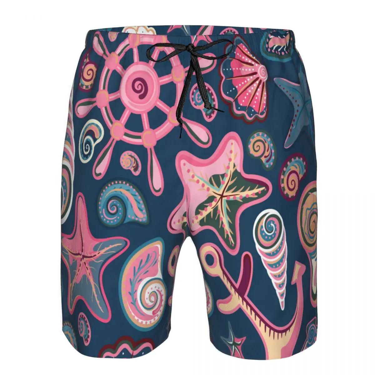 Mens Swimwear Swim Short Trunk Seashell Pattern Beach Board Shorts Swimming Surffing shorts