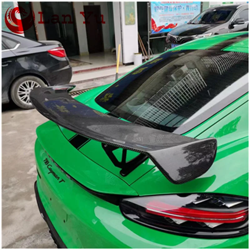 

GT Style Carbon Fiber Rear Trunk Spoiler Tail Wing For 718 Cayman Boxster 2017
