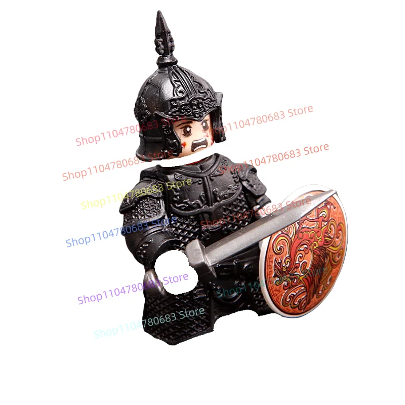 MOC Bouwstenen Mini Figuur Fotostudio Gepantserde Krijger Assemblage Model Ornament Cartoon Anime Accessoires Speelgoed Cadeau