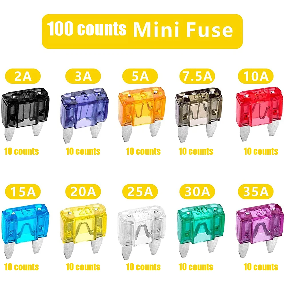 100/181/310Pcs Auto Car Blade Fuse Automobile Car Security Fuse Standard Assortment Kit for RV/Marine/Truck