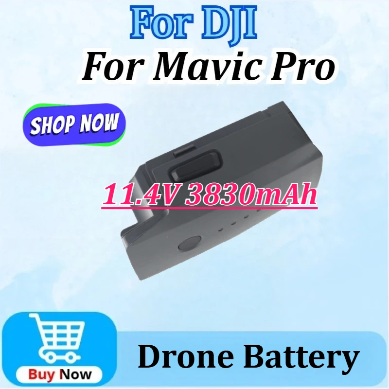 

New 11.4V 3830mAh 43.6Wh High QualityDrone Battery for DJI Mavic Pro Battery 27 Minutes Flight Time Rechargeable Battery