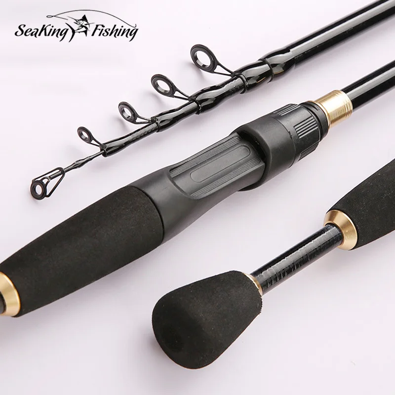 

1.6m-2.4m carbon spinning fishing rod perch sea fishing tools ultralight telescopic Fishing pole