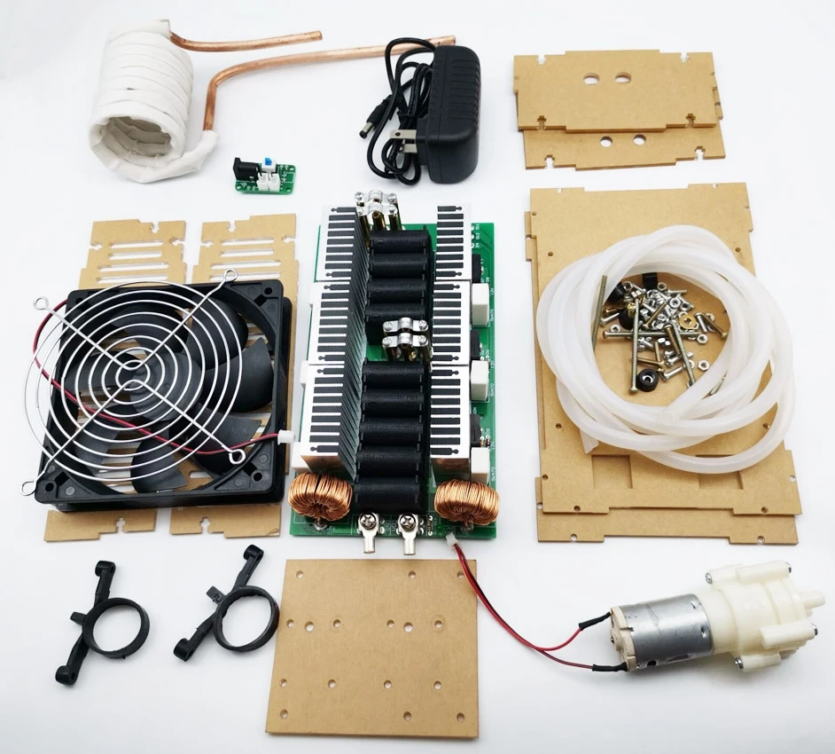No Tap 6 Tube ZVS High Frequency Induction Heating Machine Intermediate Frequency Furnace Module DIY Kit