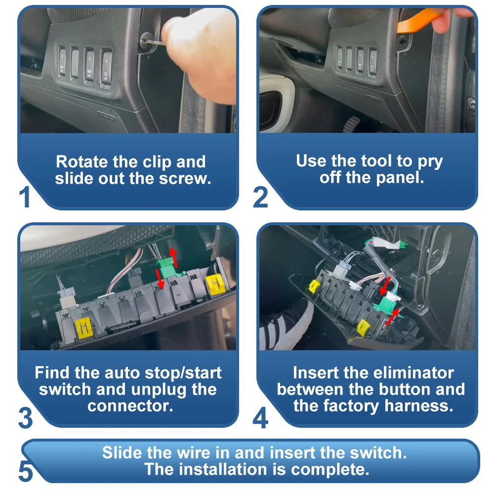 Auto Start Stop Delete/Eliminator/Disabler Device Harness For 2014-2019 Smart Fortwo C453 A453 W453