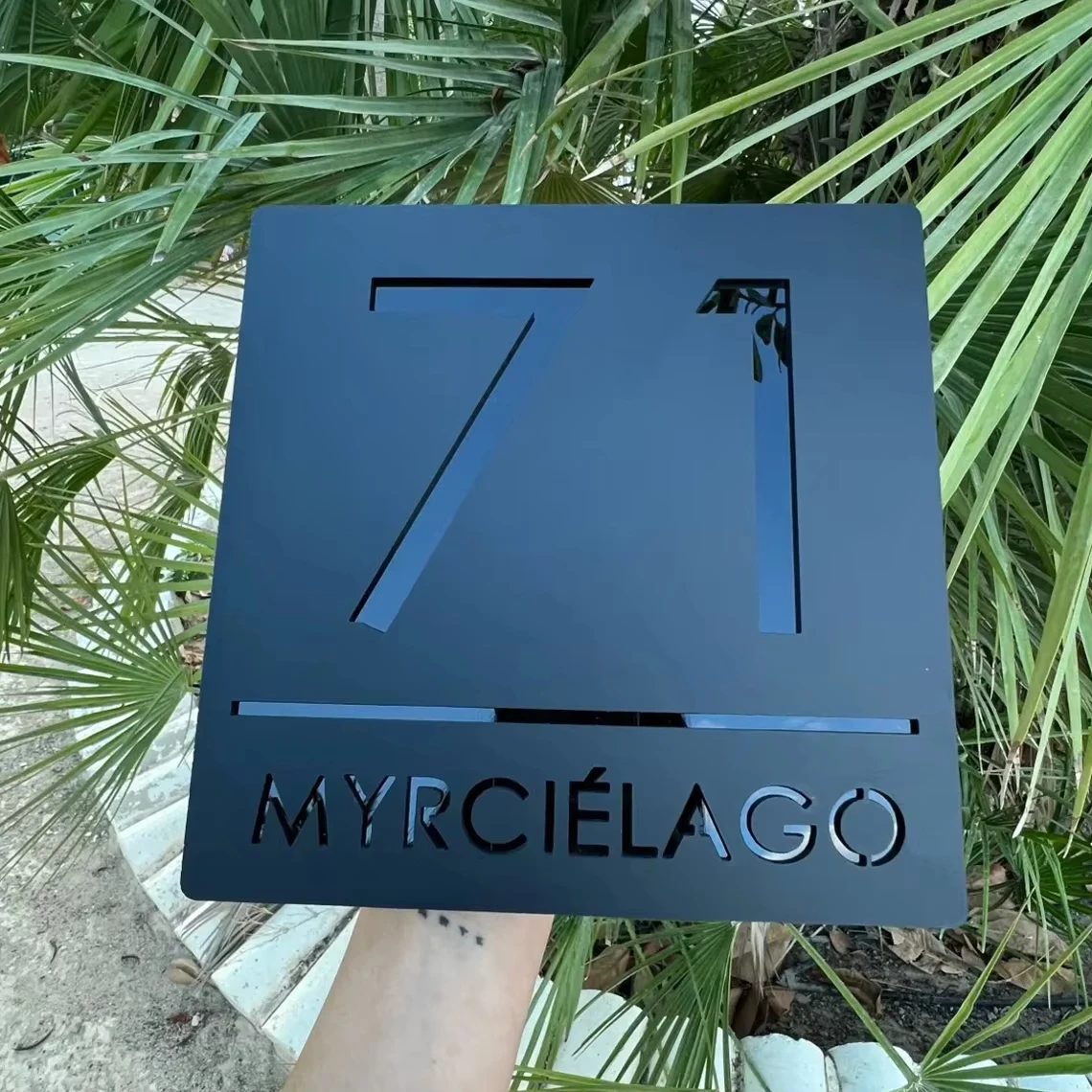 Personalized House Number Sign Laser Cutting 3D Acrylic Modern House Plate Customized Address Numbers