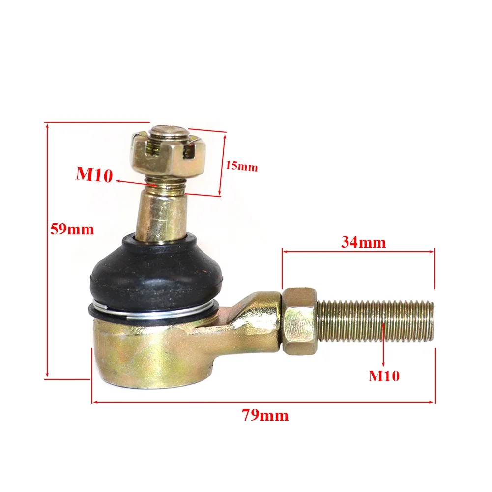 M10 Left & Right Hand Thread Tie Rod End Kits Ball Joint For China ATV 50cc 110cc 150cc 200cc 250cc 300cc Go Kart Quads Bike Par