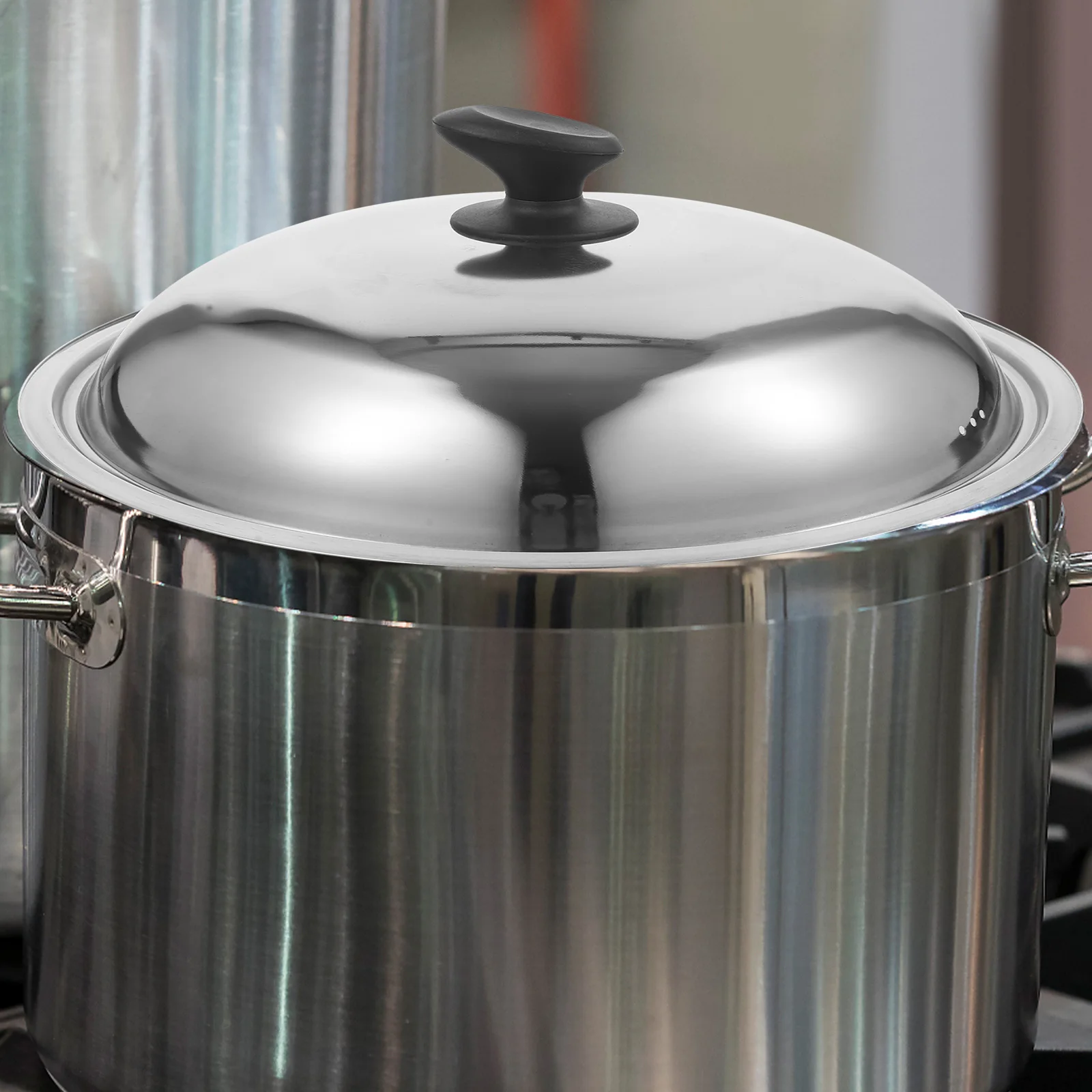 

2 Pcs Frying Pan with Lid Anti-scalding Wok Stainless Steel for Pots Portable Universal Induction