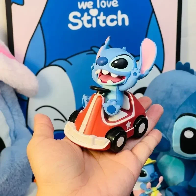 8cm Lilo Stitch Anime Figures Stitch Figure Trip Collection Blind Box Anime Surprise Box Mystery Stich Riding Doll Ornament G'I'