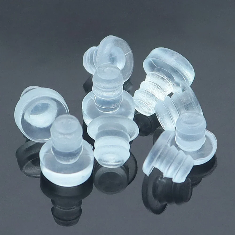 10/20/50/100pcs Clear Furniture Embedded Bumpers Glass Table Feet Soft Thread Chair Leg Stem Bottom Pad Floor Protect Anti-noise