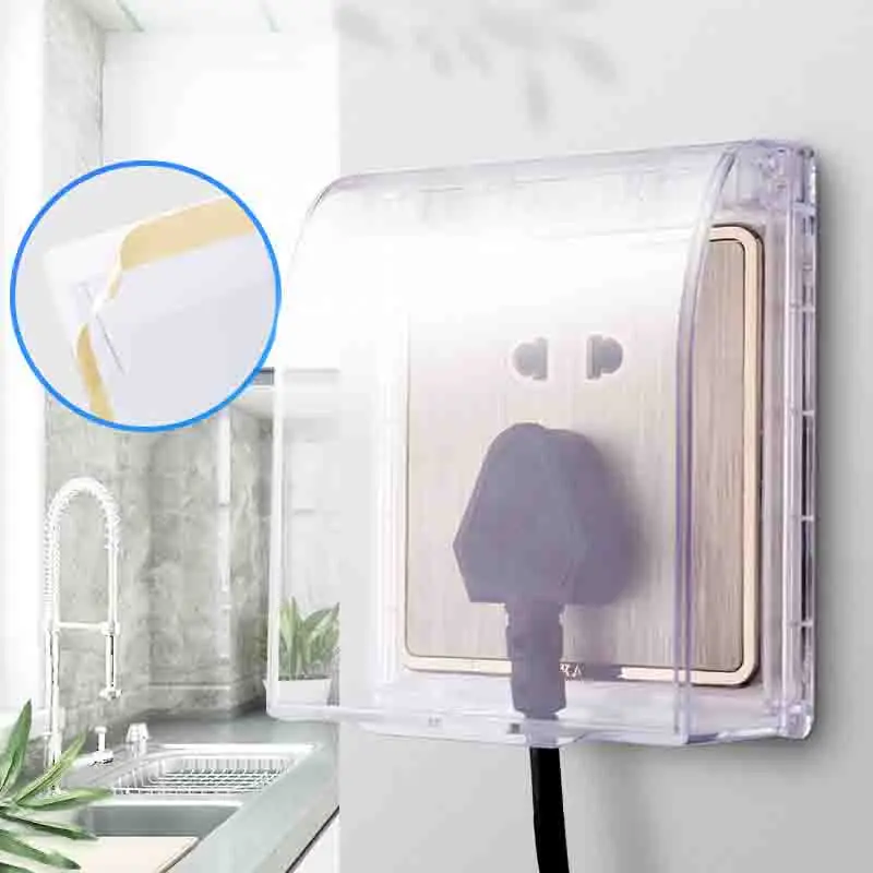 Lockable Wall-mounted Socket Waterproof Dustproof Box Outdoor 86 Type Splash-proof Switch Socket Anti-shock Protection Cover