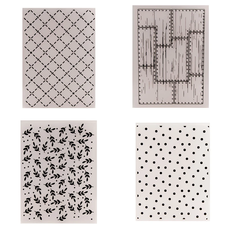 

Embossing Folders DIY Craft Template Stencil, Floral Dot Textured Embossing Templates Paper Card Decorating Mold for Card Making
