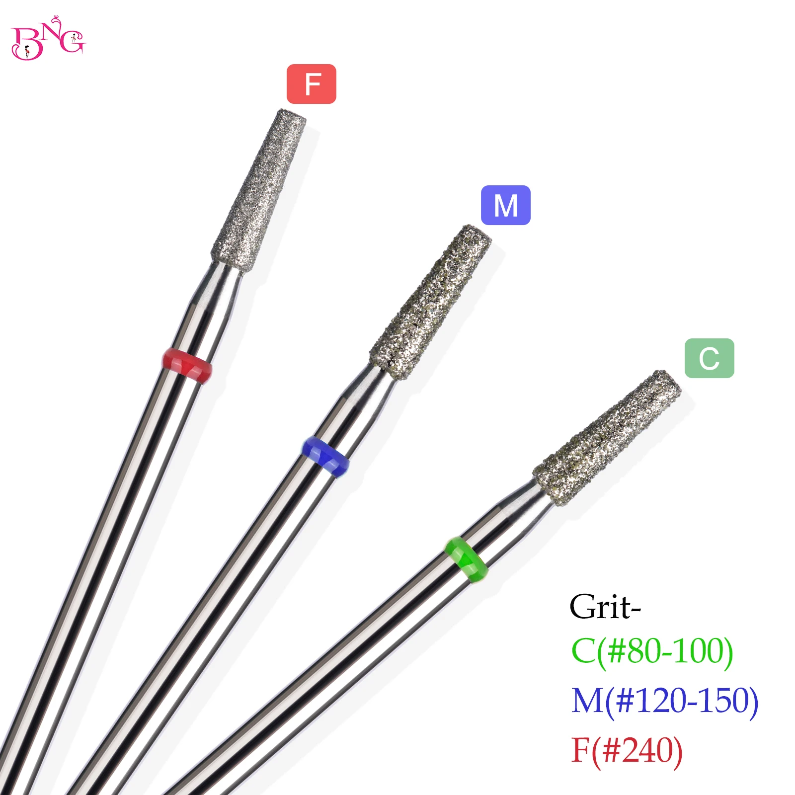 Tapered Diamond Cuticle Bit 3/32 Nail Drill Bits Manicure Drills Nails Heads to Nails Cutters for Manicure Accessories Tools