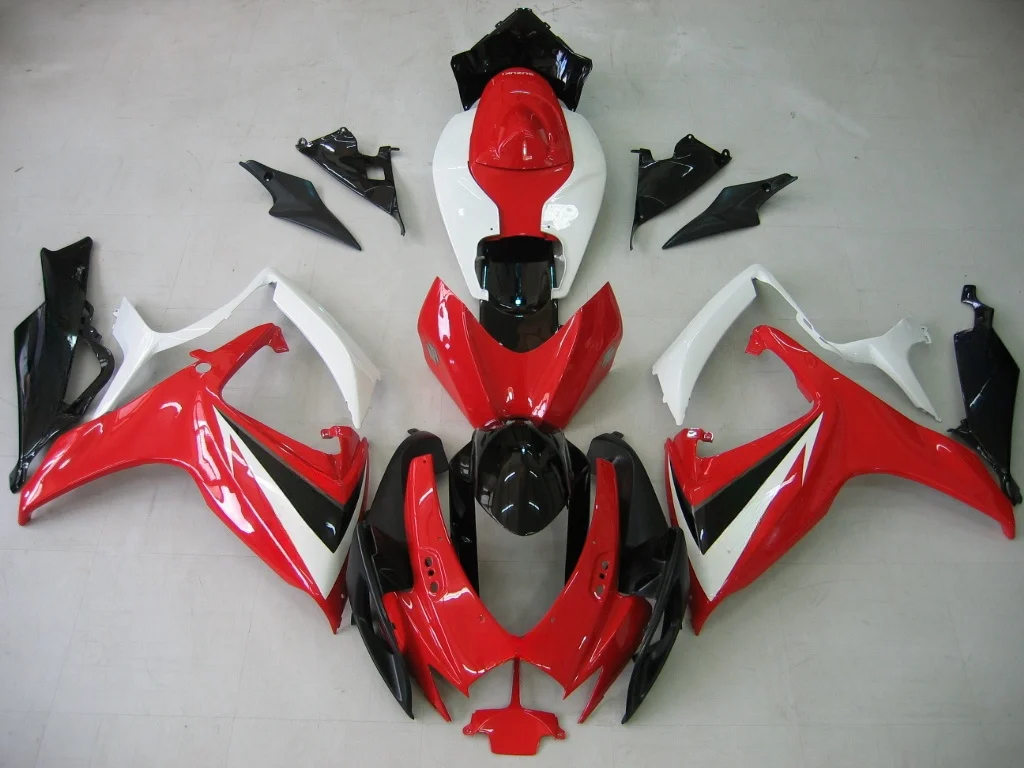 Red white black ABS Fairing Kits For G S XR600 G S XR750 K6 06-07 red black 2006 2007 G S XR 600 750 K6 Motobike Fairing