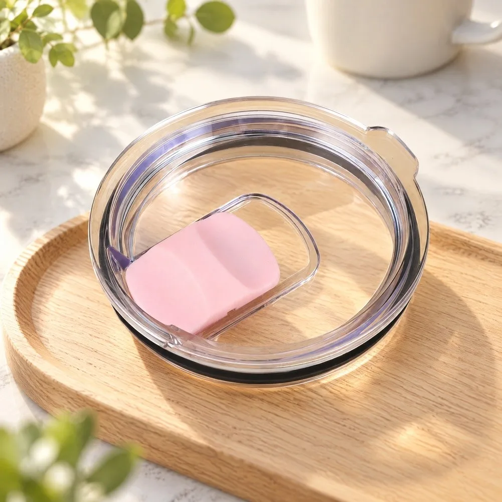 6 Pack Magnetic Slider Replacement Lids For 10oz 16oz 20oz 30oz Vacuum Flask Push Block Lid Repair Parts Accessories