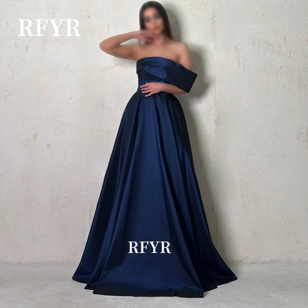 

RFYR A-Line Evening Dresses Off Shoulder Party Dress Formal Occasion Dress for Arabic Women vestidos Customized