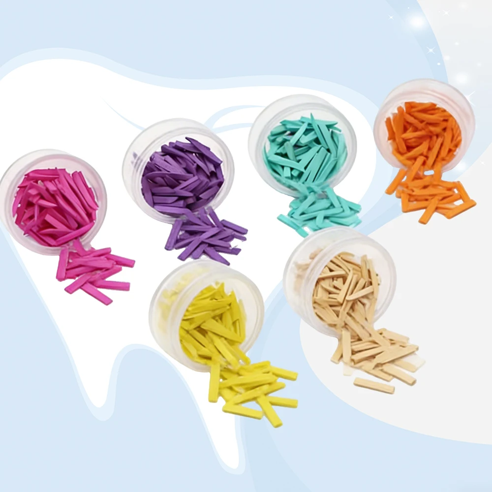 

50 Pcs Wooden Dental Wedges Disposable Gap Wedges with Treated Tips for Gum Protection Dentist Supplies