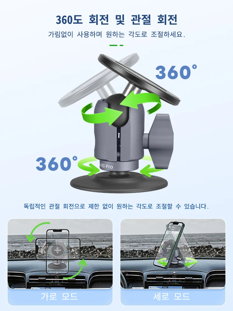 FANAUE Aluminum Magnetic Car Phone Holder Stand for Center Control Screen Dashboard for iPhone 14 13 12 Xiaomi Samsung Huawei