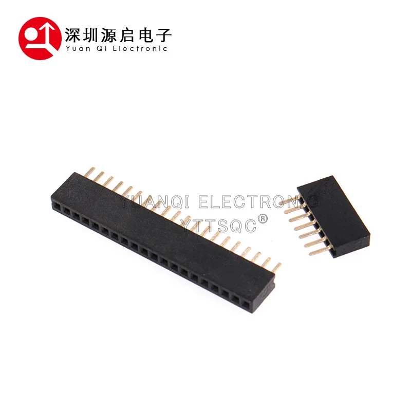 10PCS 2/3/4/5/6/7/8/9/10/12/15/20/40/50 PIN Single Row Straight FEMALE PIN HEADER 1.27MM PITCH Strip Connector Socket 1X/6/8/10p