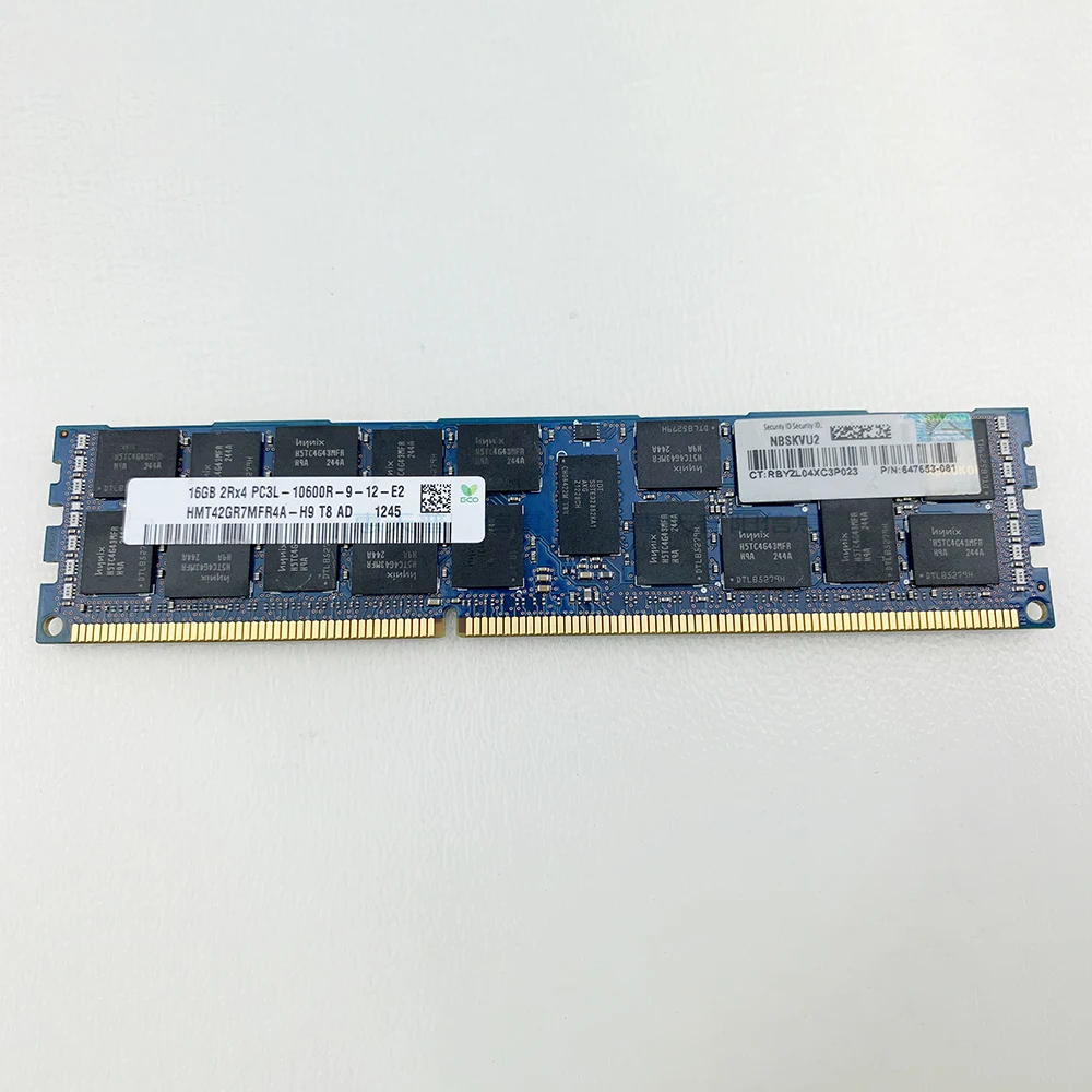 หน่วยความจําเซิร์ฟเวอร์ 1 ชิ้นสําหรับ HP 647901 -B21 647653 -081 16GB DDR3 1333 10600R