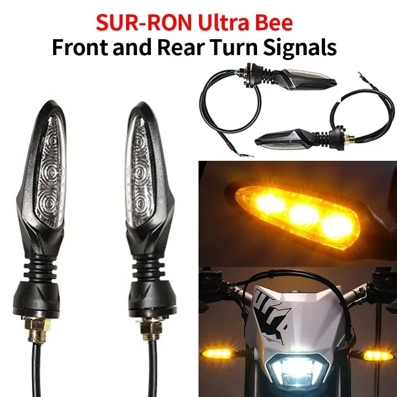 For SURRON Ultra Bee LED Front and Rear Turn Signal Original Lamp Assemblies Indicator Motorcycle SUR-RON Motorcycle Accessories