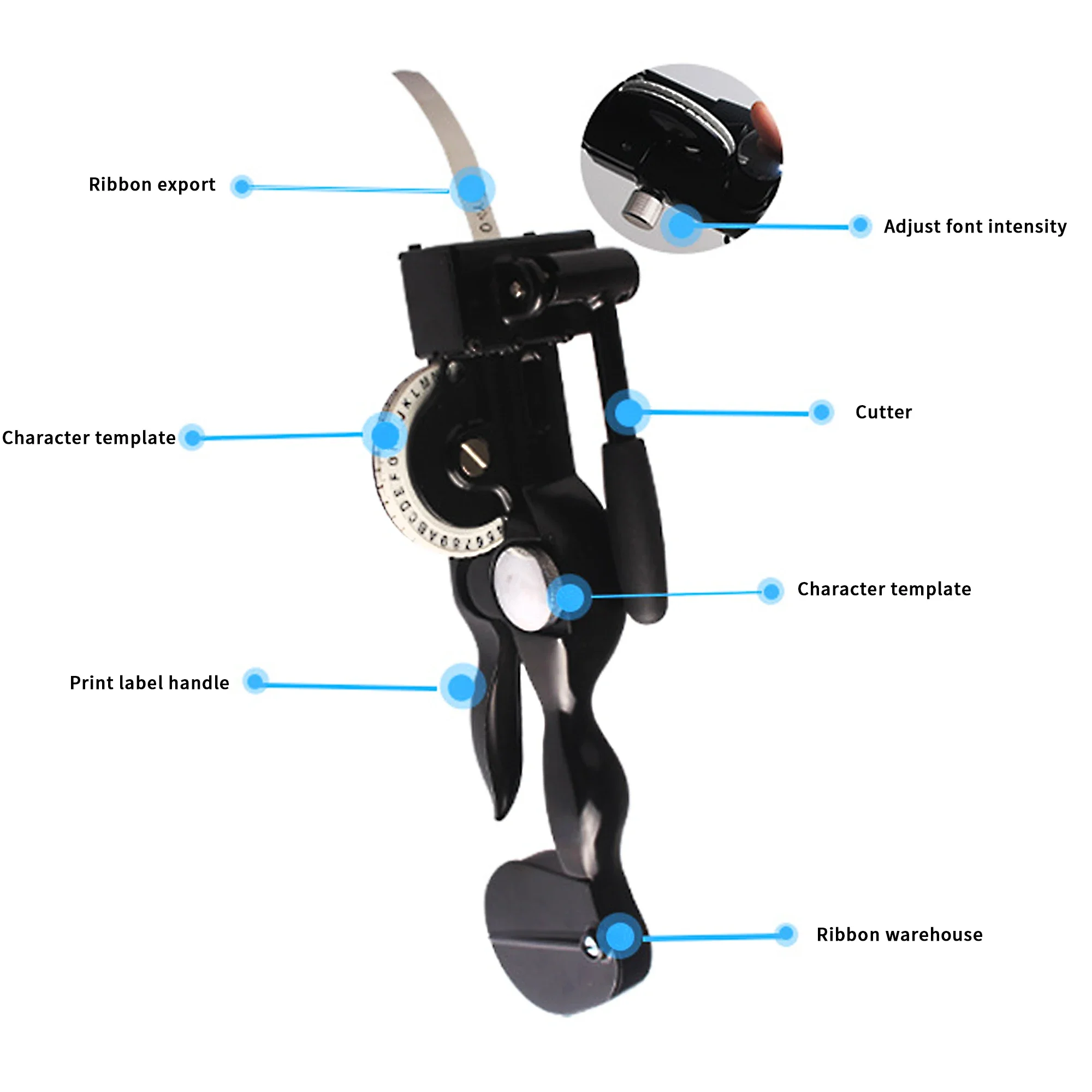 

--For DYMO/M1011 Manual Metal Label Machine 12 Mm Stainless Steel Embossing Label Maker