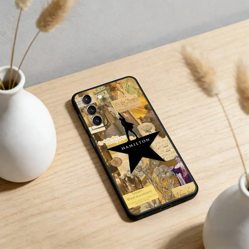 حافظة هاتف هاميلتون-موسيقية-أغاني لهاتف سامسونج S25,24,23,22,30,21,10,9,Ultra,Plus,Lite,FE,4,5G حافظة سوداء ناعمة #5